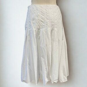 J.Crew Re-Imagined NWOT White Midi Skirt - Size 6 - Full Silhouette Sustainable